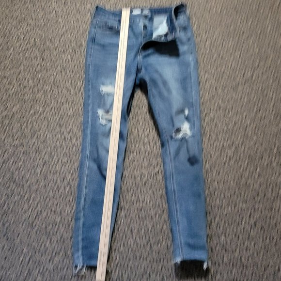Old Navy Rockstar Super Skinny High Rise Distressed Jeans Size 2 EUC - Picture 5 of 15